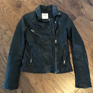 A&F faux leather jacket